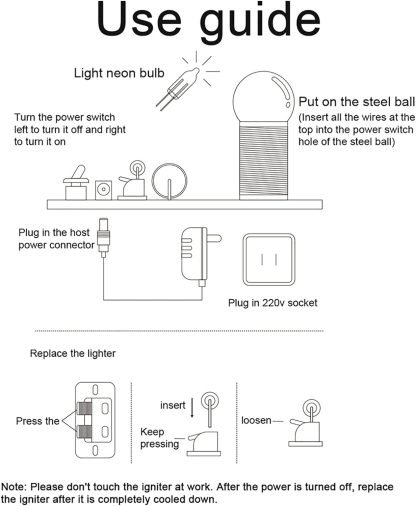 5CM Compact Tesla Coil - Spark Gap Lightning Generator - Image 7